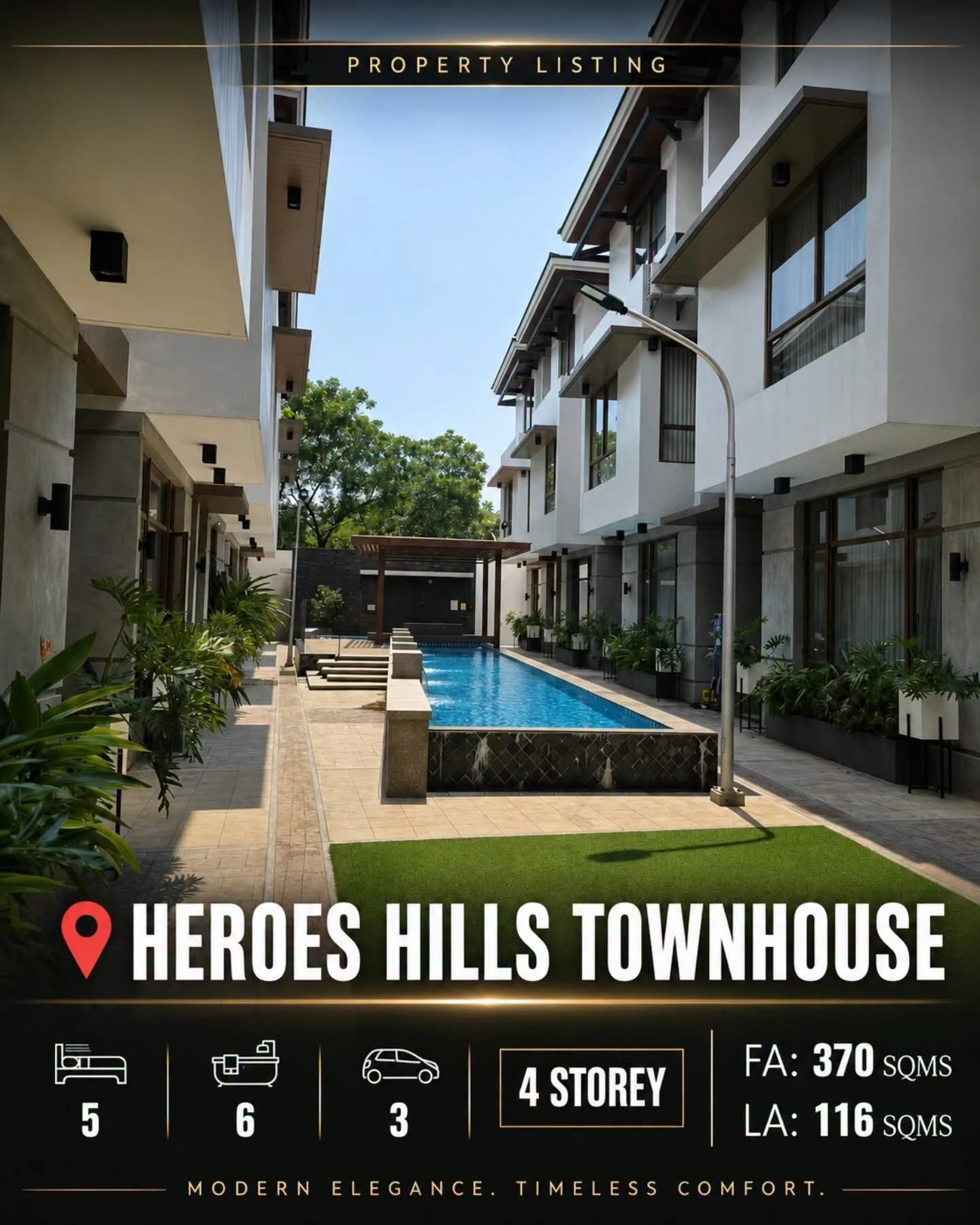 MODERN TOWNHOUSE  FOR SALE in HEROES HILLS QUEZON CITY❗️
